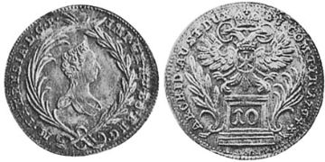 10 Krejcarů 1754-1765