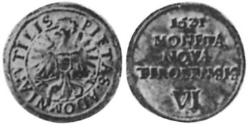 6 Krejcarů 1621-1623