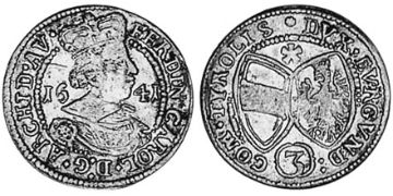 3 Krejcary 1638-1662