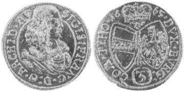 3 Krejcary 1663-1665