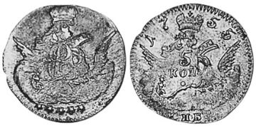 5 Kopeks 1755-1756