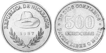 500 Cordobas 1987