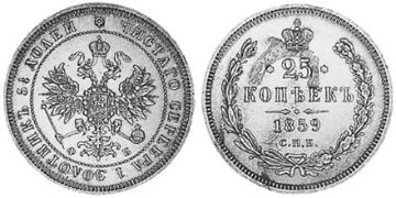 25 Kopeks 1859-1885