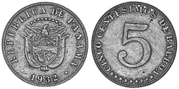 5 Centesimos 1929-1932