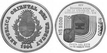 2000 Nuevos Pesos 1984