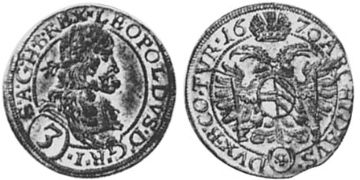 3 Krejcary 1660-1695