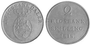 2 Rigsbankskilling 1818