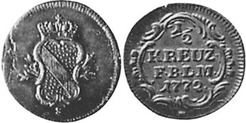 1/2 Krejcaru 1772