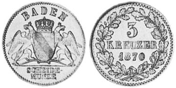 3 Krejcary 1866-1871