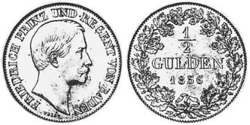 1/2 Gulden 1856-1860