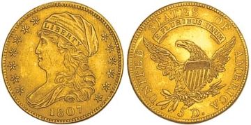 5 Dolarů 1807-1812