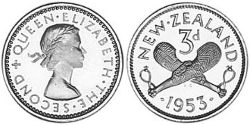 3 Pence 1953-1956