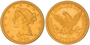 5 Dolarů 1866-1908