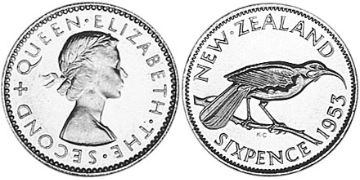 6 Pence 1953-1957