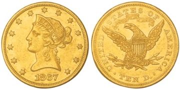 10 Dolarů 1866-1907