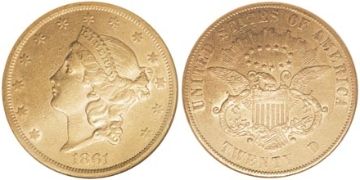 20 Dolarů 1861