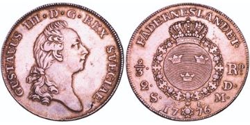 2/3 Riksdaler 1776-1777