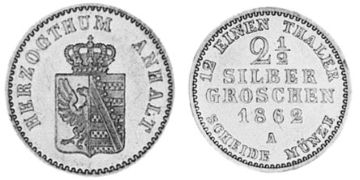 2-1/2 Stříbrné Groše 1856-1864