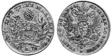 20 Krejcarů 1761-1765