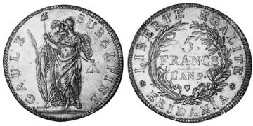 5 Francs 1800-1801