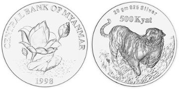 500 Kyat 1998