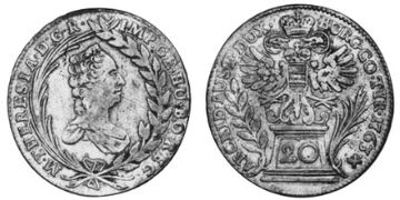 20 Krejcarů 1754-1766