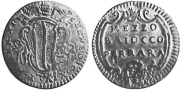 1/2 Baiocco 1744-1751
