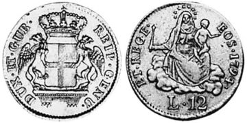 12 Lire 1793-1795