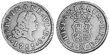 1/2 Escudo 1748-1759