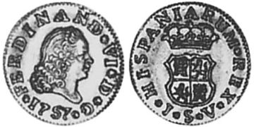 1/2 Escudo 1747-1759