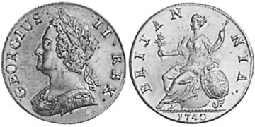 1/2 Penny 1740-1745