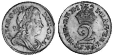 2 Pence 1717-1727