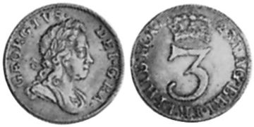 3 Pence 1717-1727