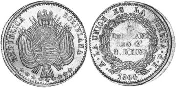 1/5 Boliviano 1864