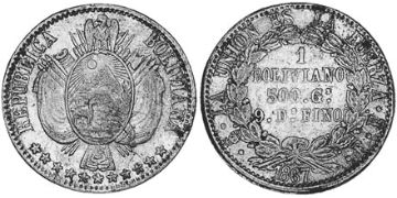 Boliviano 1867-1869