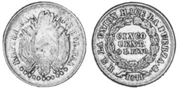 5 Centavos 1871-1872