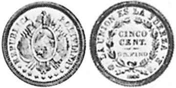 5 Centavos 1884-1900