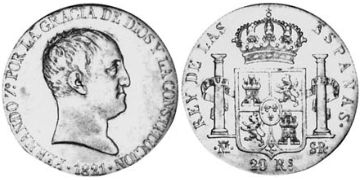 20 Reales 1821-1823