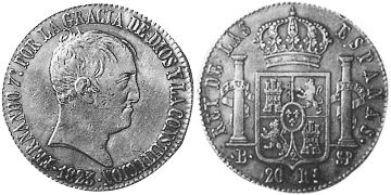 20 Reales 1822-1823