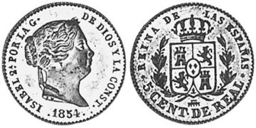 5 Centimos 1854-1864