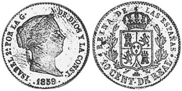 10 Centimos 1854-1864