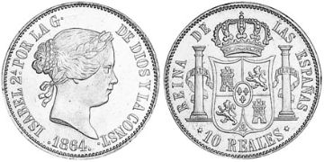 10 Reales 1857-1864