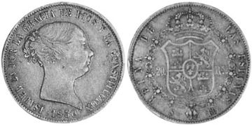 20 Reales 1850