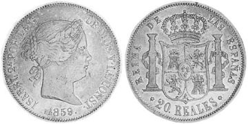 20 Reales 1856-1864