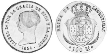100 Reales 1851-1855