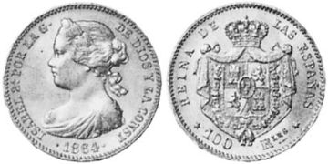 100 Reales 1863-1864