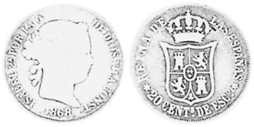 20 Centimos 1865-1868