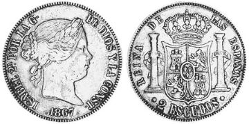 2 Escudos 1865-1868