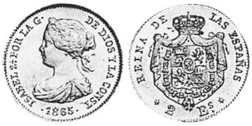2 Escudos 1865-1868