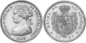 10 Escudos 1868